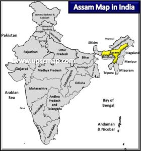 Assam Map in India