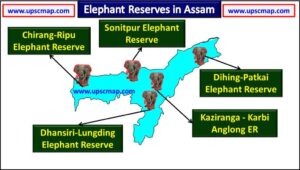 Elephant Reserves in Assam Map