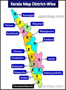 Kerala Map District-Wise