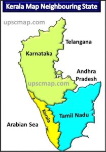 Kerala Map Neighbouring State