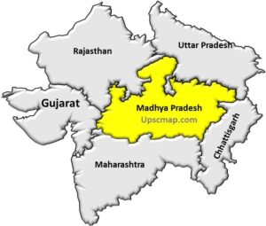 Madhya Pradesh Map Neighbouring State