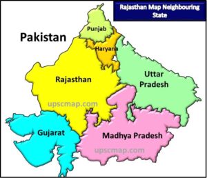 Rajasthan Map Neighbouring State