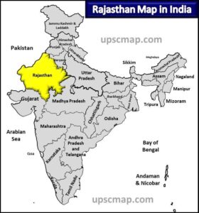Rajasthan Map in India