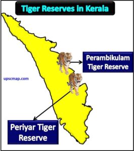 Tiger Reserves in Kerala Map