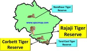 Tiger Reserves in Uttarakhand Map