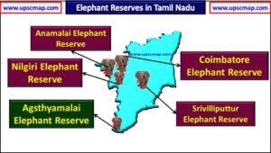 Elephant Reserves in Tamil Nadu Map
