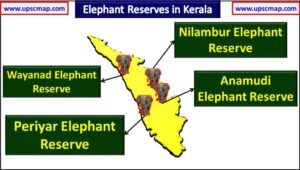 Elephant Reserves in Kerala Map