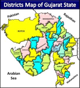 Gujrat Map with All Districts
