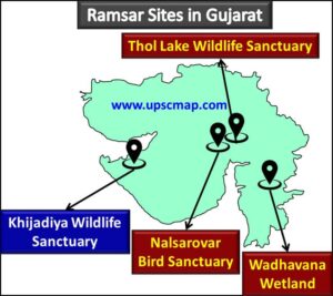 Ramsar Sites in Gujarat Map